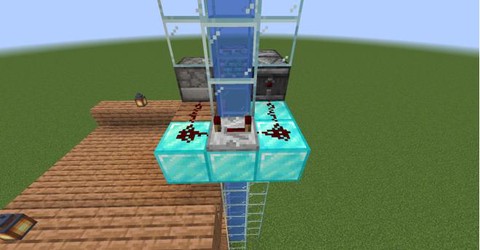 我的世界怎么做水电梯